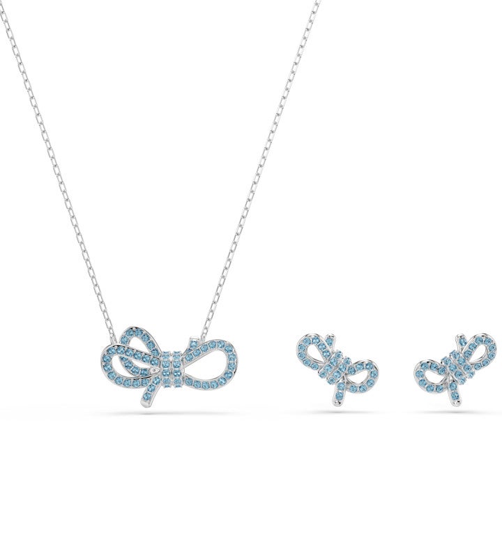 Lifelong Bow Set, Bow, Blue, Rhodium Plated