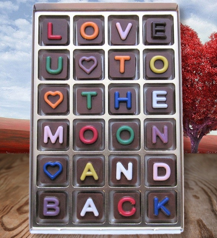 I Love You To The Moon And Back Chocolate Message Gift
