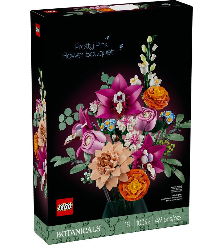 LEGO Botanicals Pretty Pink Flower Bouquet Floral Decor 10342