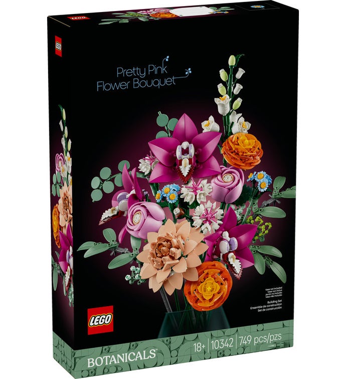 Lego Botanicals Pretty Pink Flower Bouquet Floral Decor 10342