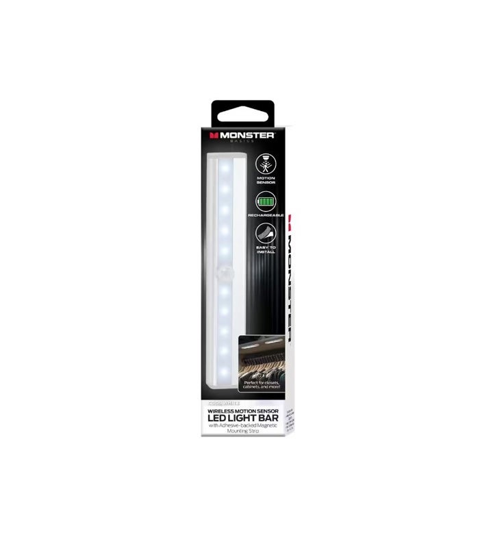 Monster 7.25 Inch Rechargeable Motion Activated Bright White Led Light Bar