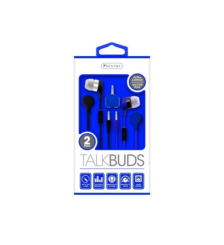 Sentry Talkbuds 2 Pack    blue And Gray