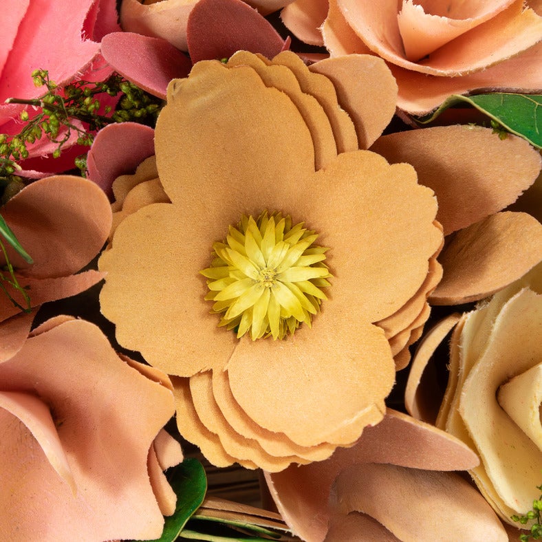 Mixed Floral & Foliage Artificial Valentine's Day Heart Wreath - 12.25"