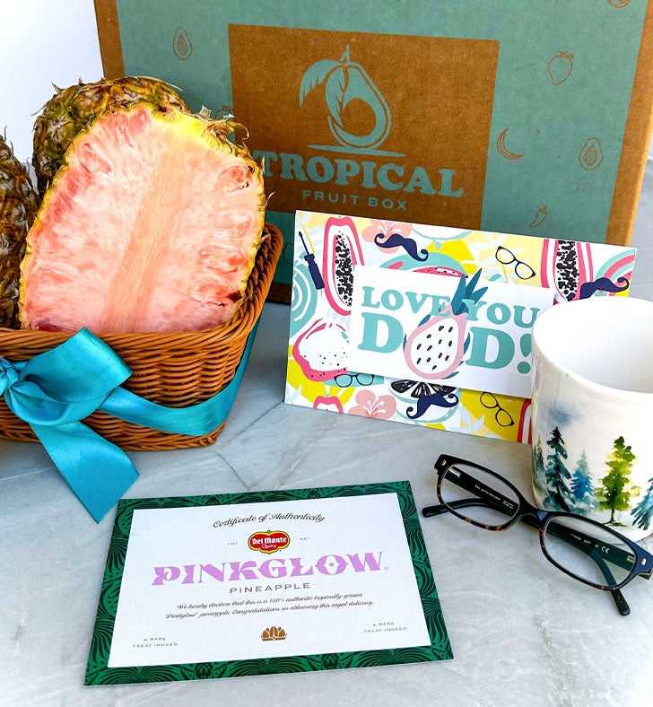 ●PINK PINEAPPLE● LF BOXY TSVIOLET m1037_1053398 Fathers Day Pinkglow Pink Pineapple Duo Gift Box
