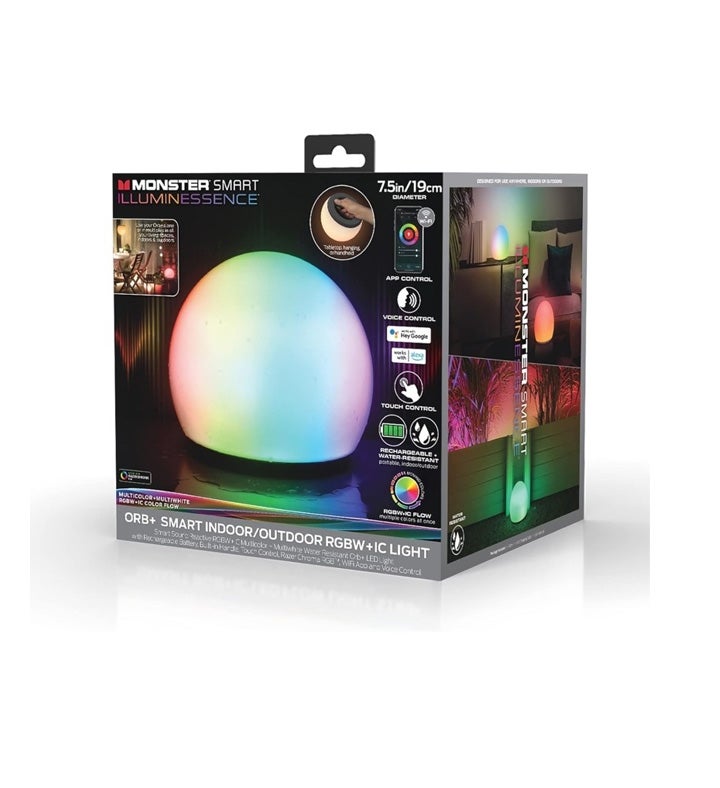 Monster Led 7 inch Indoor/outdoor Orb Color Flow Smart Portable Led Light