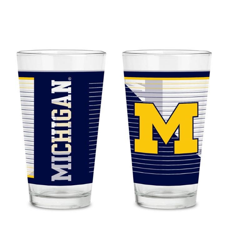 College 2 Pack 16oz Pint Glass Gift Set