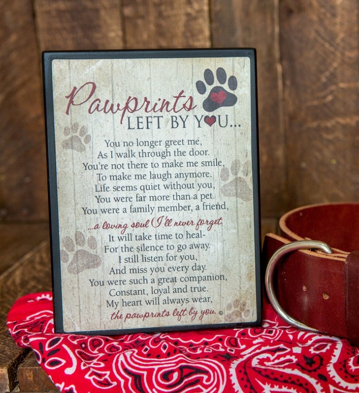 Pet Sympathy Gift Set: Pawprints Left By You Pet Loss Gift For Cat Or Dog