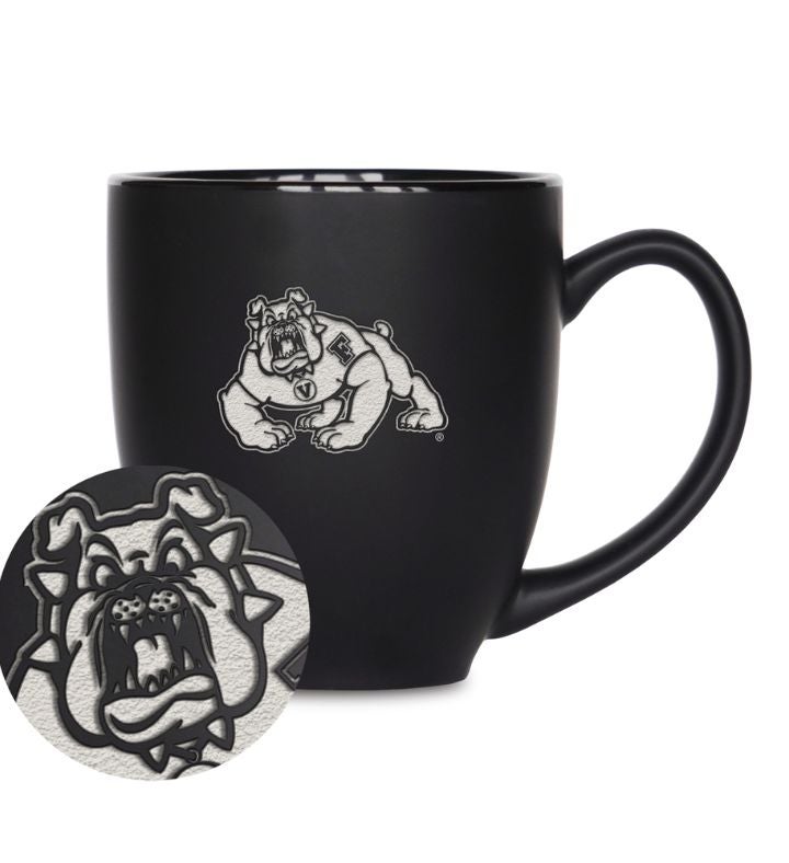 College 15oz Matte Black Ceramic Bistro Mug