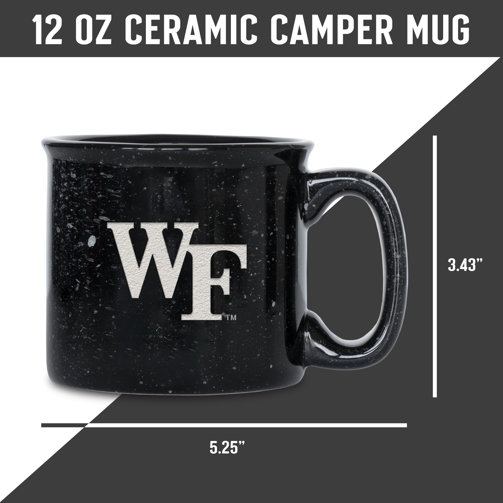 College Speckle 12oz Laser Engraved Campfire Mug