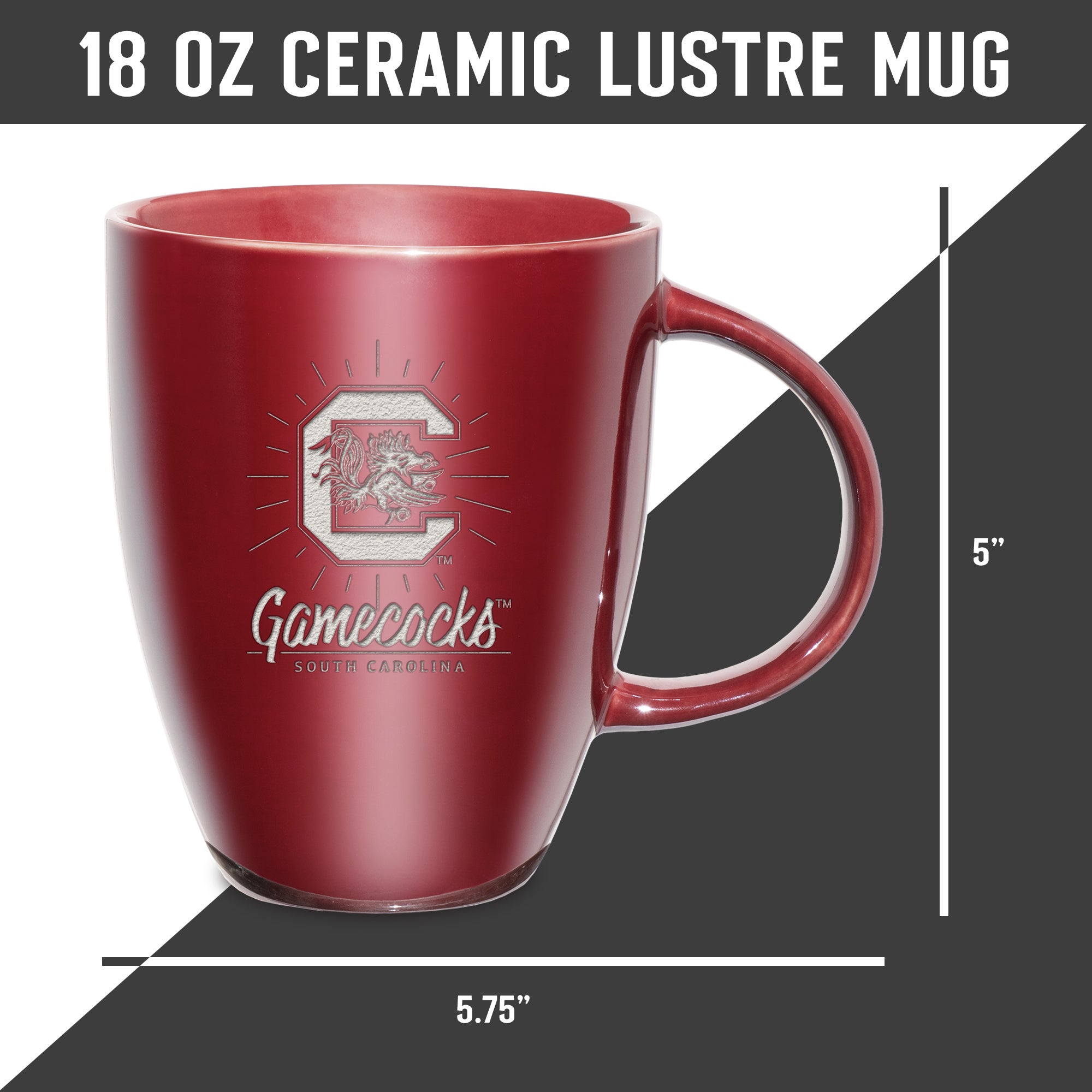 College 18oz Laser Engraved Ceramic Mug