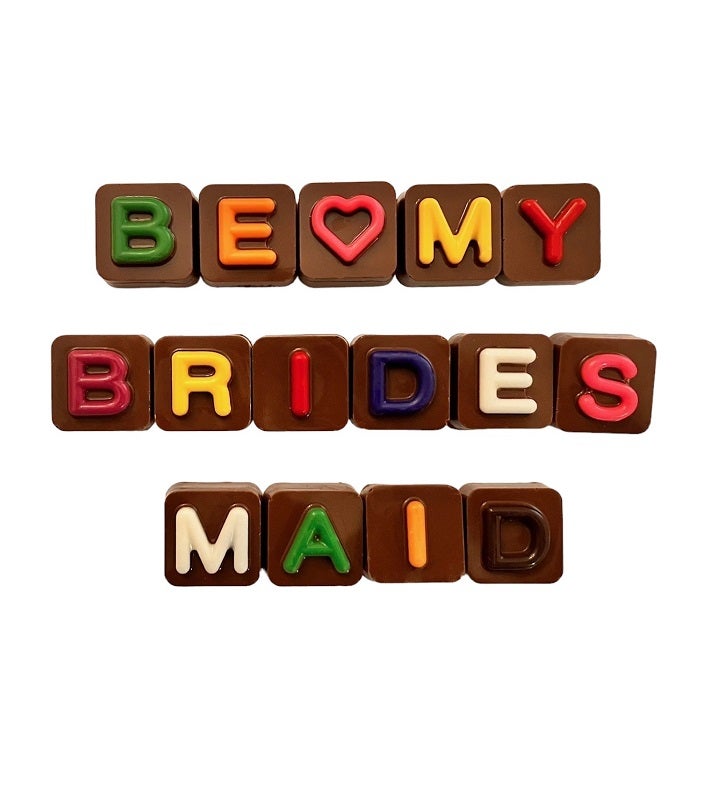 Chocolate Says Will You Be My Bridesmaid Proposal Gift