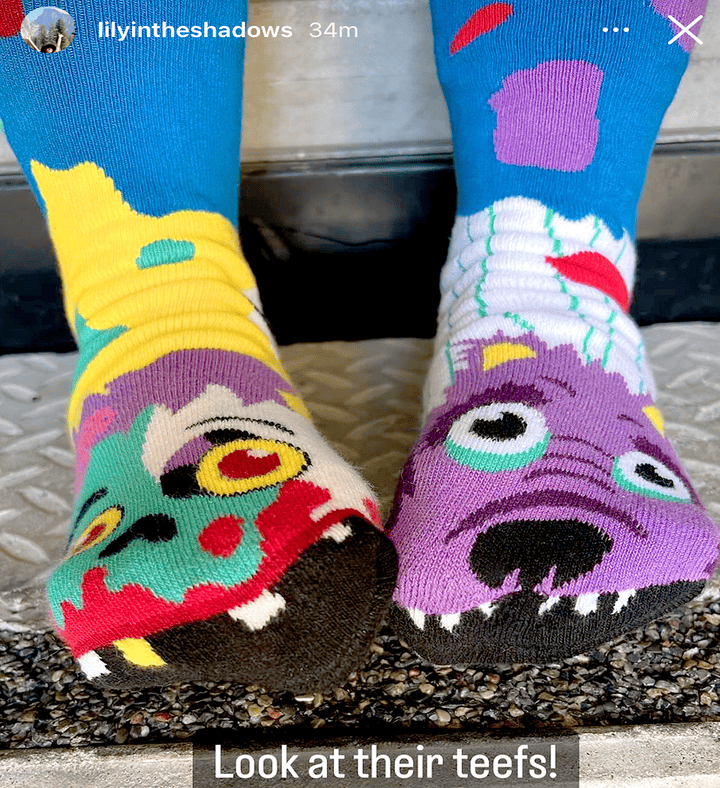 Zombie & Werewolf Pals Socks