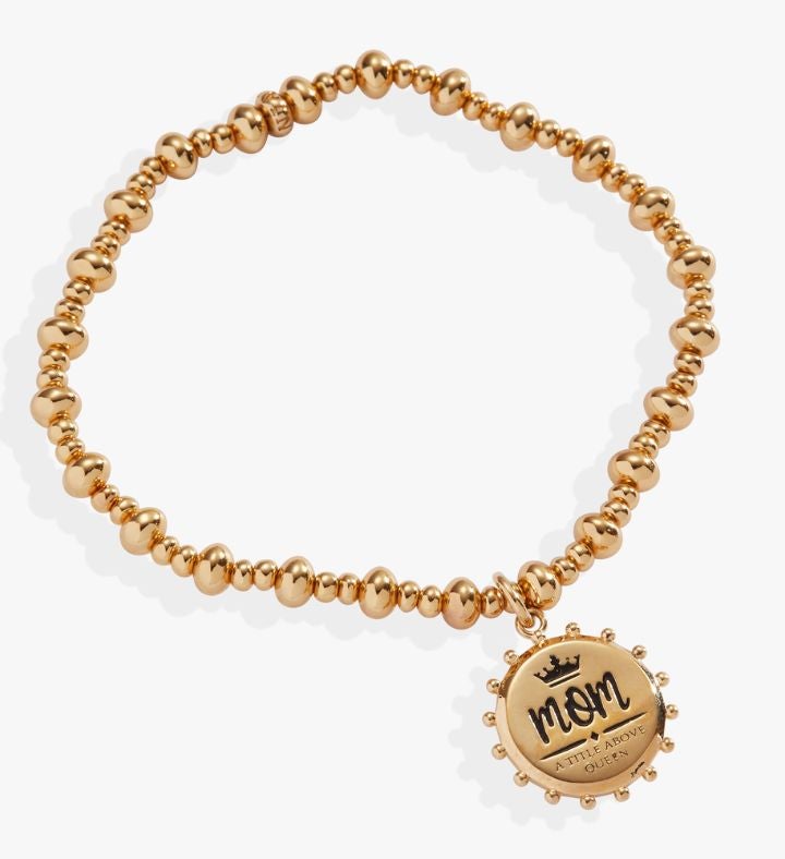 Mom Beaded Stretch Charm Bracelet