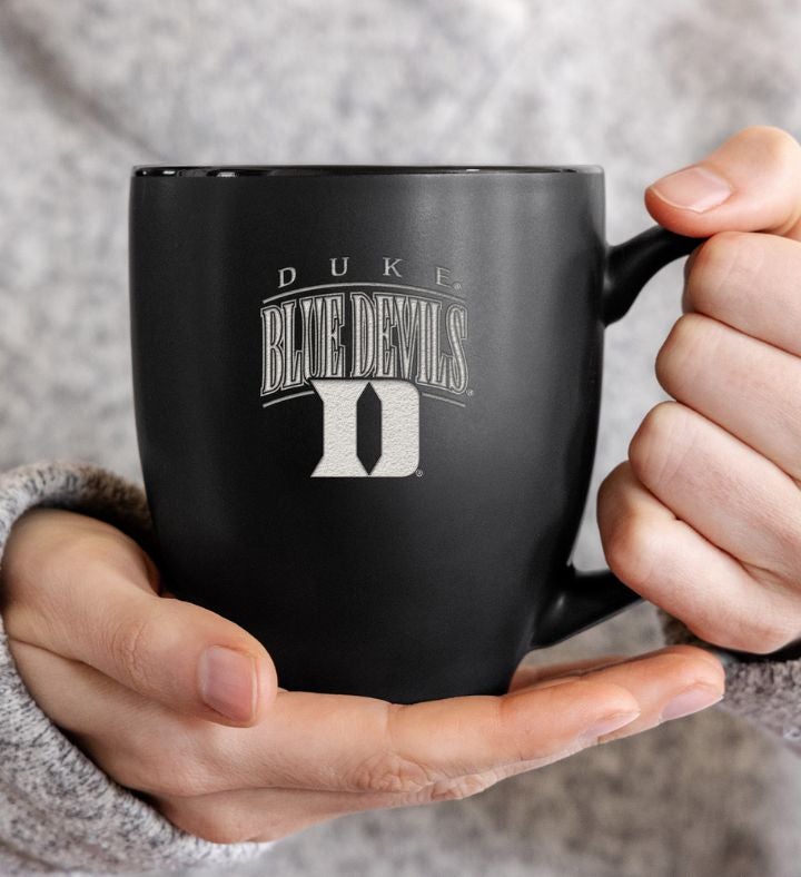 College 15oz Matte Black Ceramic Bistro Mug