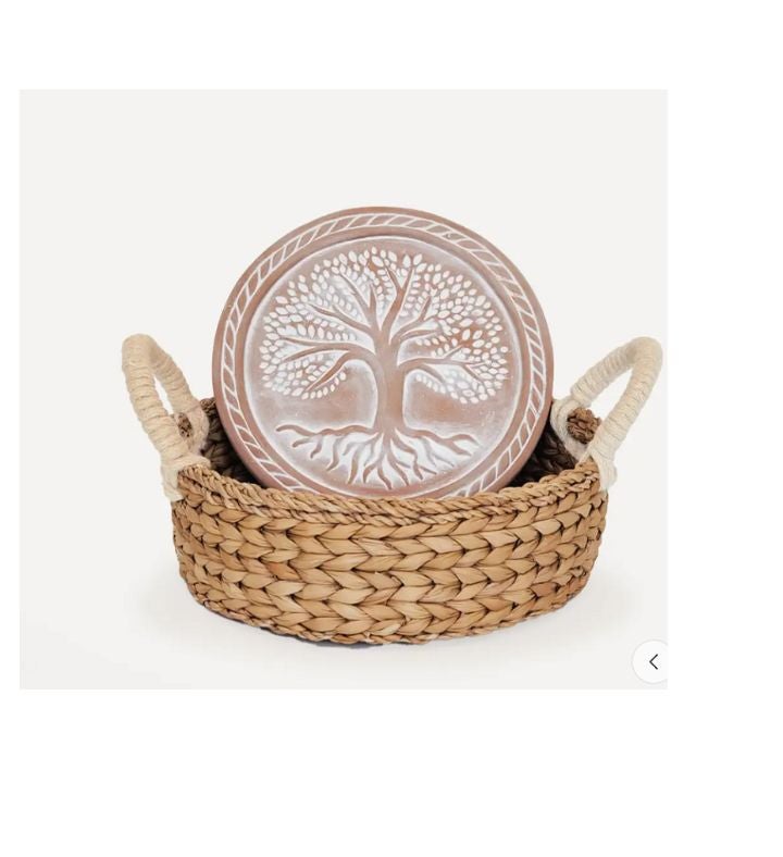 Bread Warmer & Wicker Basket