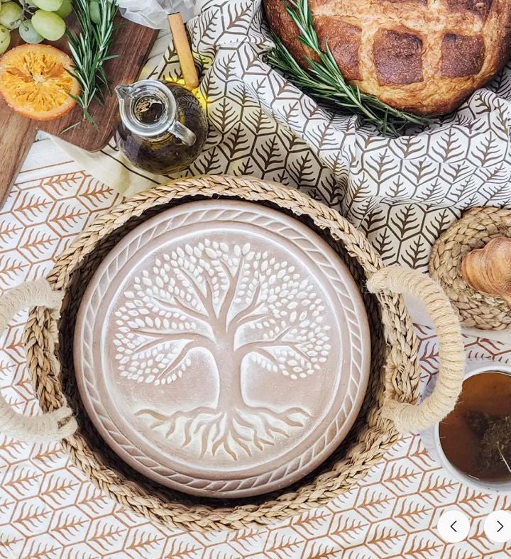 Bread Warmer & Wicker Basket