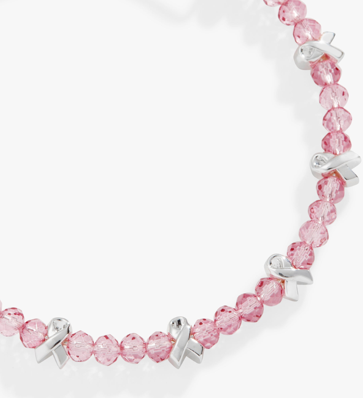 Breast Cancer Awareness Pink Ribbon Bangle