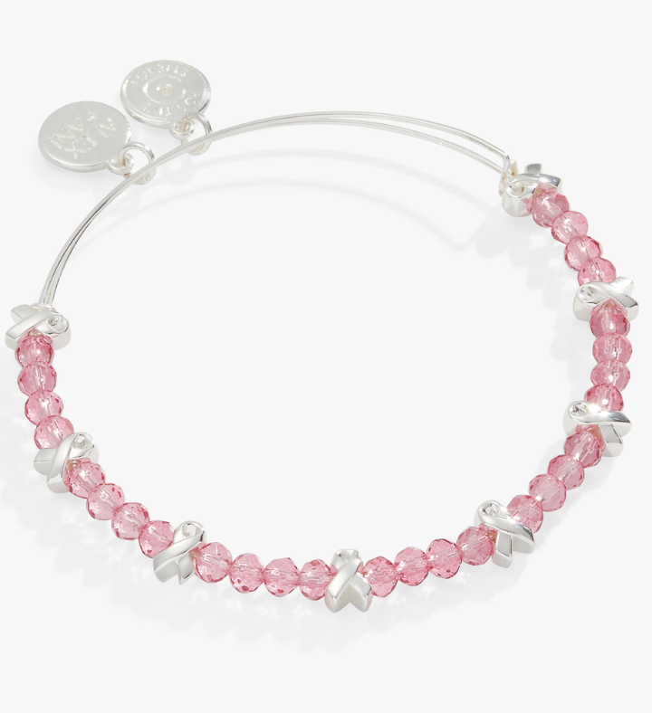 Breast Cancer Awareness Pink Ribbon Bangle