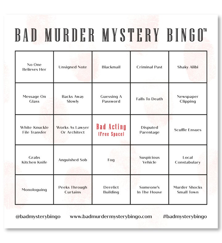 Bad Murder Mystery Bingo