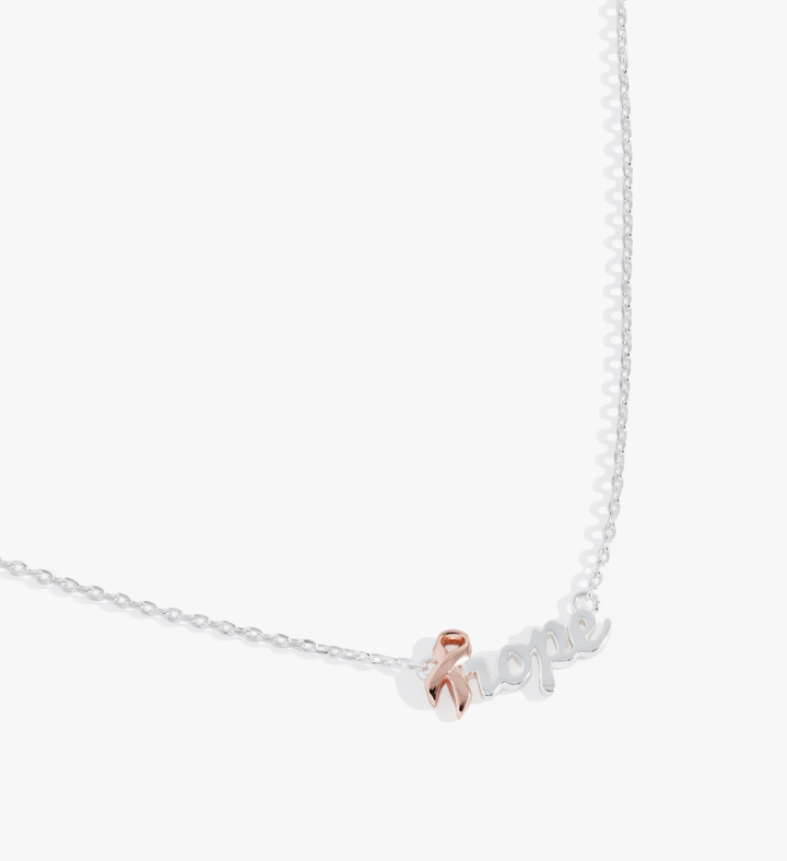 Breast Cancer Awareness Hope Pendant Necklace