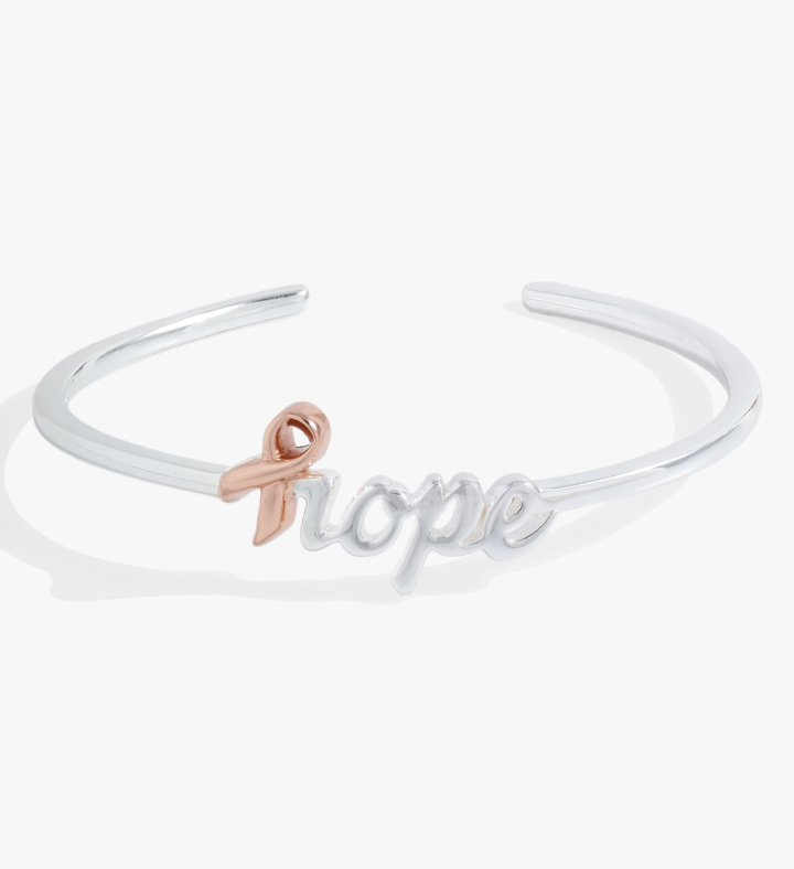 Breast Cancer Awareness Hope Cuff Bracelet