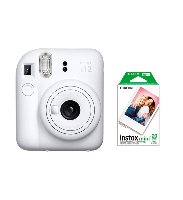 Fujifilm Instax Mini 12 Instant Camera With 20 Pack Film, Clay White Kit