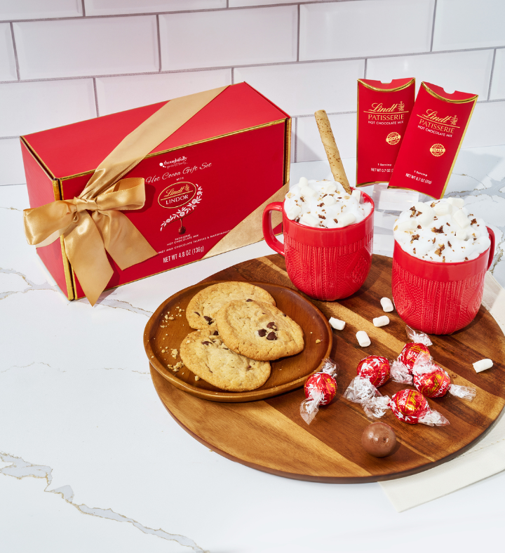 Hot Cocoa Gift Set, Includes Lindt Chocolate And Hot Chocolate Mix