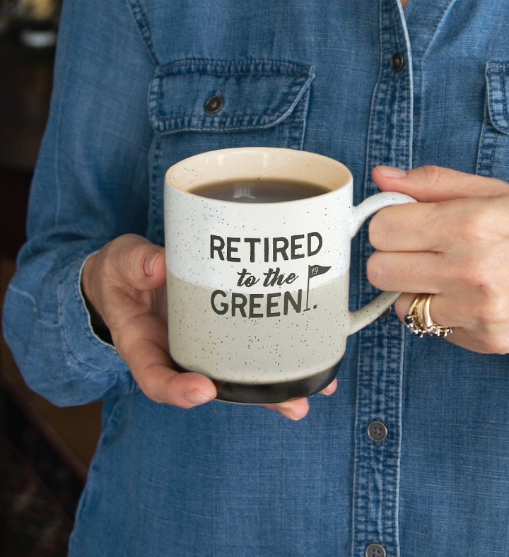  "Retired to the Green" Stoneware Mug