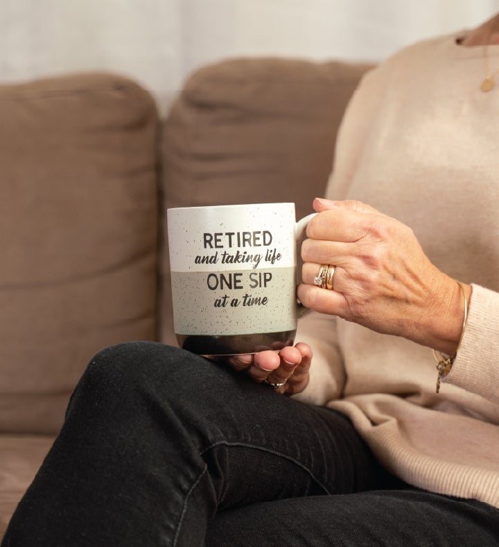 "Retired and Taking One Sip at a Time" Stoneware Mug
