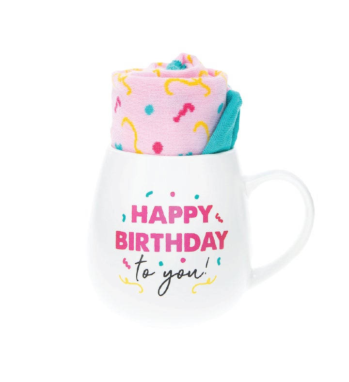 "Happy Birthday To You" Mug and Sock Set
