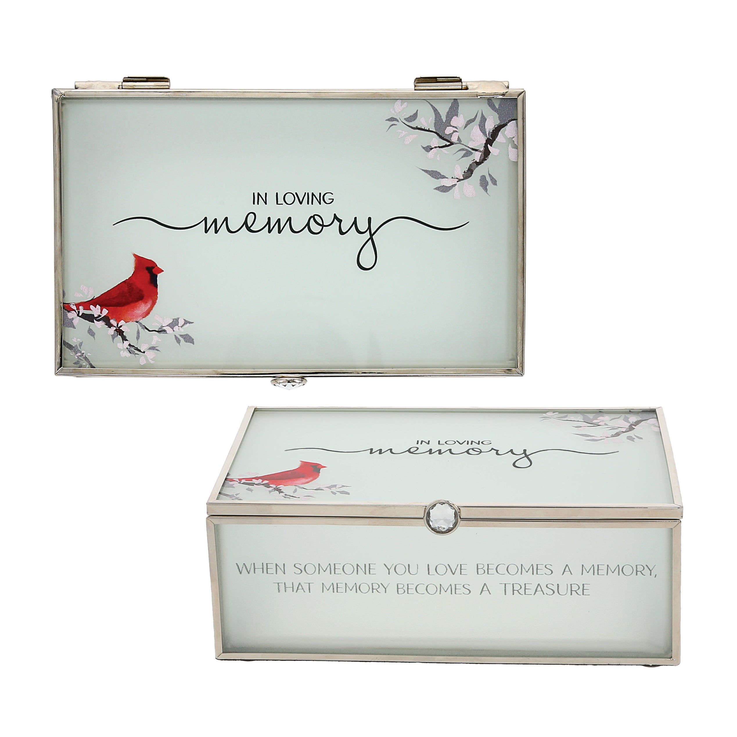  "In Loving Memory" Glass Keepsake Box
