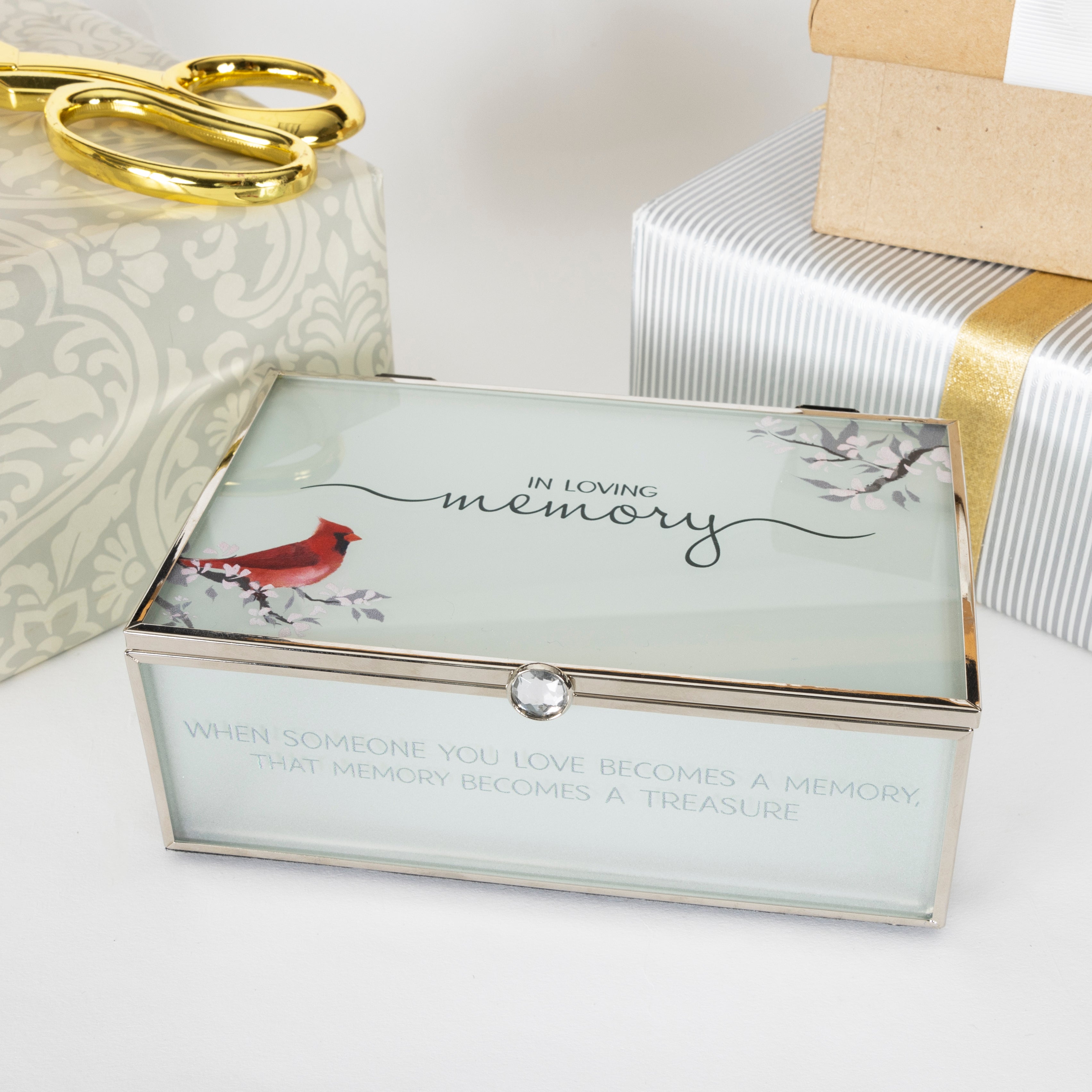 "In Loving Memory" Glass Keepsake Box