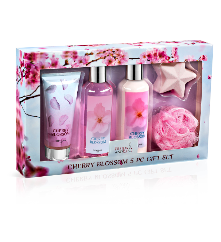 Freida & Joe Blue Cherry Blossom Bath & Body Collection Gift Box
