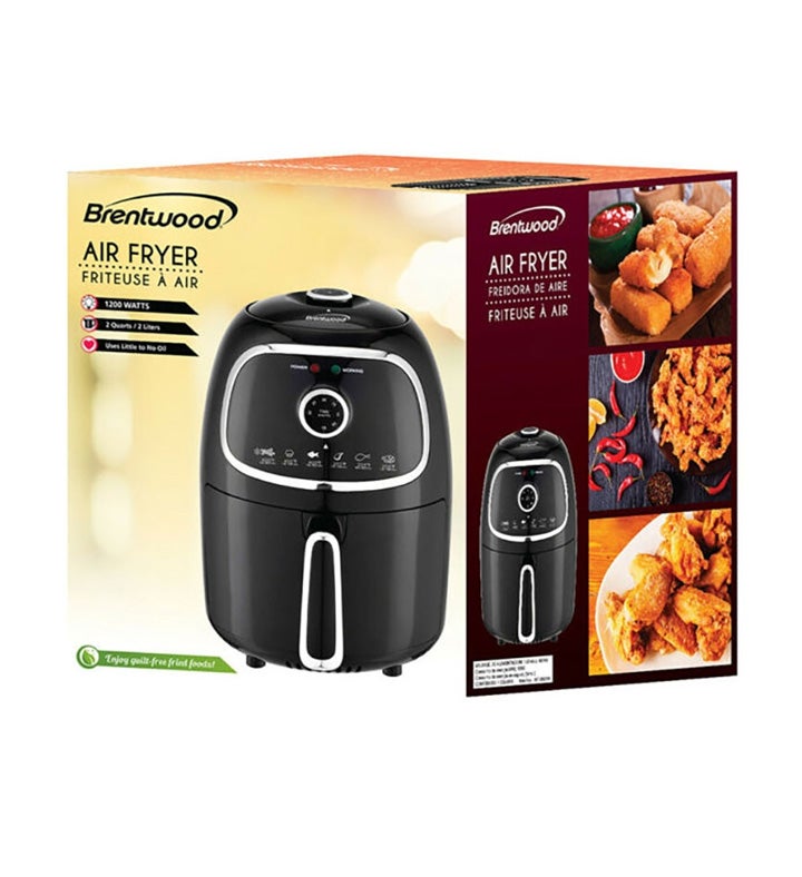 Brentwood 2   Quart Electric Air Fryer With Timer And Temp Control   Black