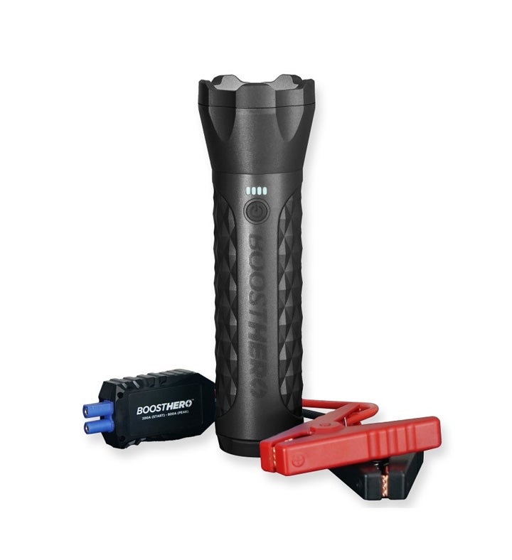 Boosthero Vehicle Jump Starter, Flashlight And Power Bank