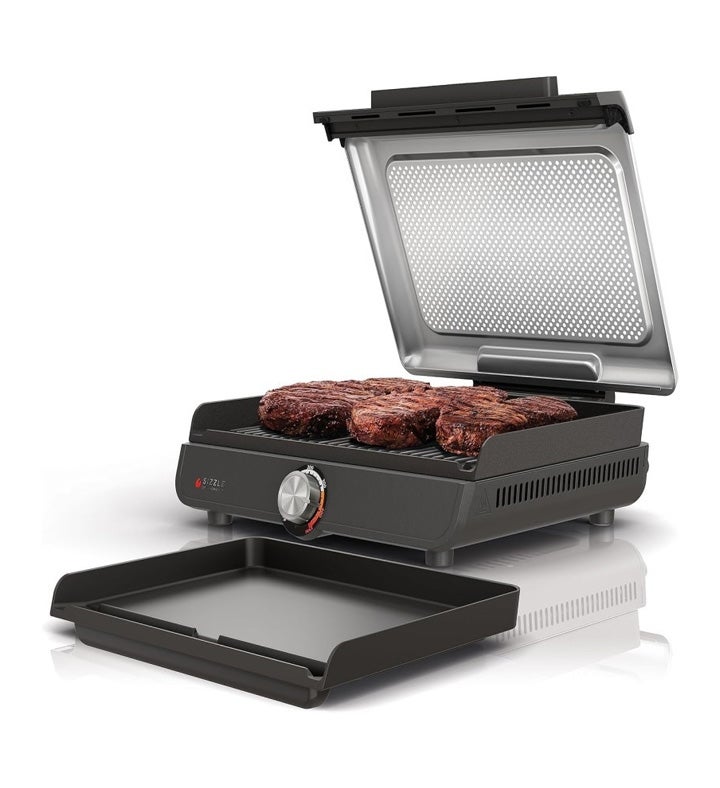 Ninja Sizzle Smokeless Indoor Grill And Griddle   Gray / Silver