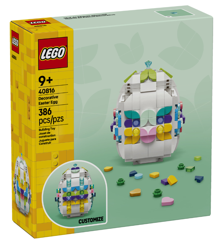 Lego® Decorative Easter Egg Toy Building Kit Gift For Spring 40816