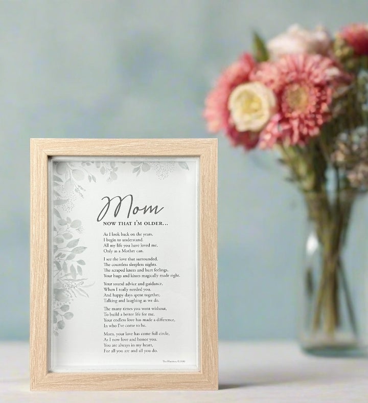 Sentimental Mom Gift, Framed Poem For Mom