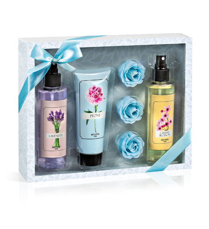 Cherry Blossom Lavender Peony Set – Elegant Mother's Day Spa Set