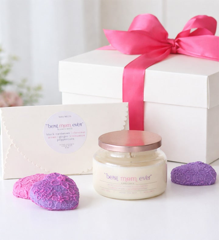 Best Mom Ever Candle & Heart Wax Melt Gift Set