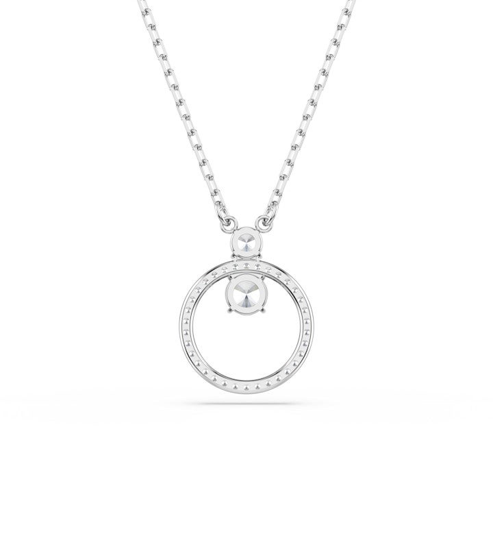 Constella Pendant Pavé Round Cut White Rhodium Plated