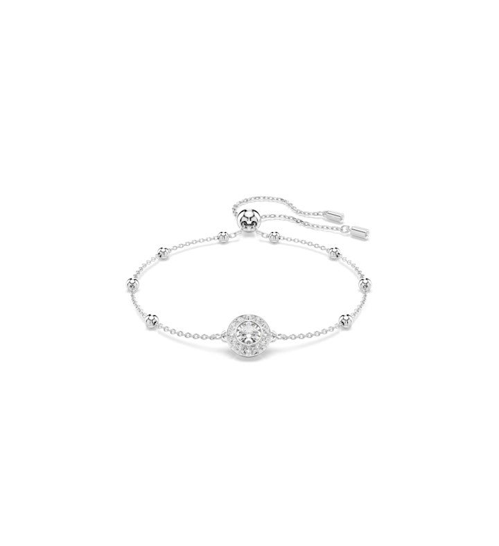 Una Angelic Bracelet Round Cut White Rhodium Plated
