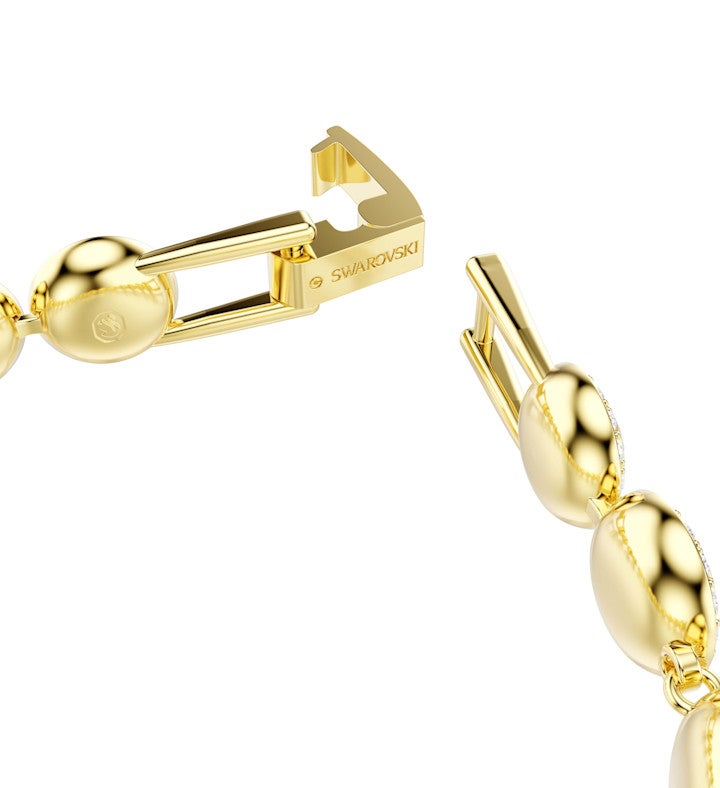 Una Angelic Bracelet, Round Cut, Pavé, Medium, White, 18k Rose Gold Finish