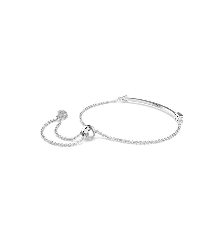 Idyllia Bracelet, Mixed Cuts, Arrow, White, Rhodium Plated