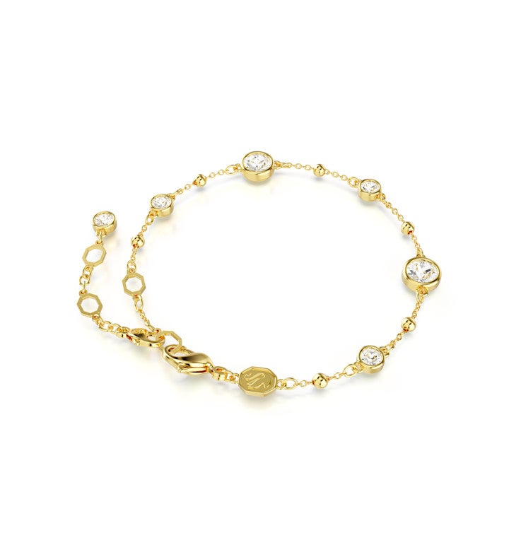 Imber Bracelet, Round Cut, White, 18k Rose Gold Finish