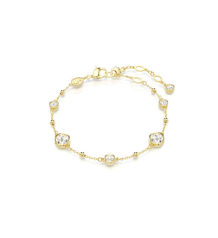 Imber Bracelet, Round Cut, White, 18k Rose Gold Finish