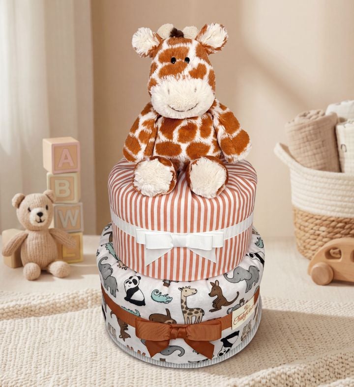 River Giraffe Diaper Cake