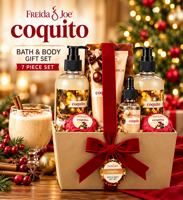 Freida & Joe Coquito Bath And Body Gift Set, 7 Piece Set