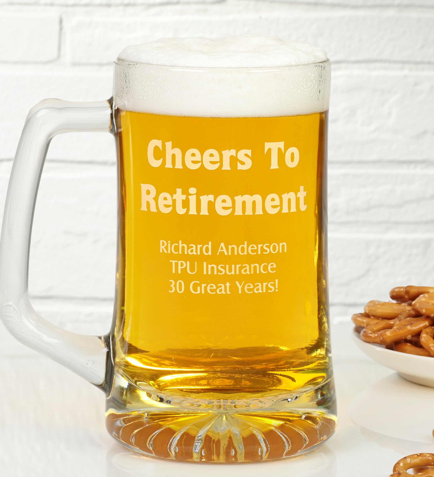 Cheers To Retirement 25 oz. Engraved Beer Mug