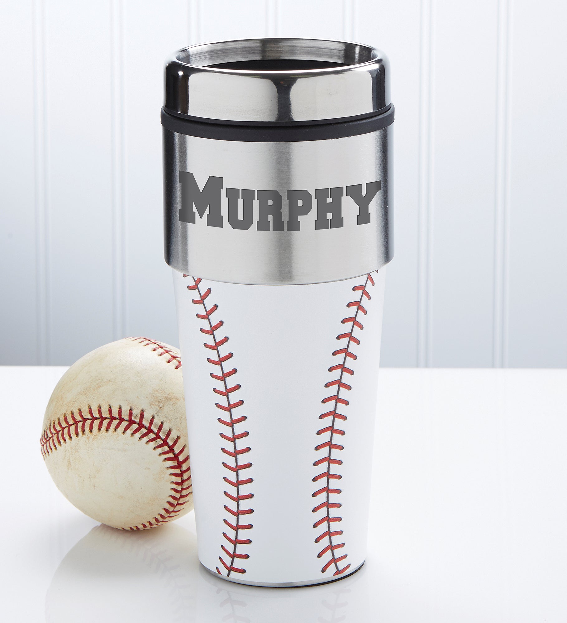 Home Run Personalized Baseball Travel Mug